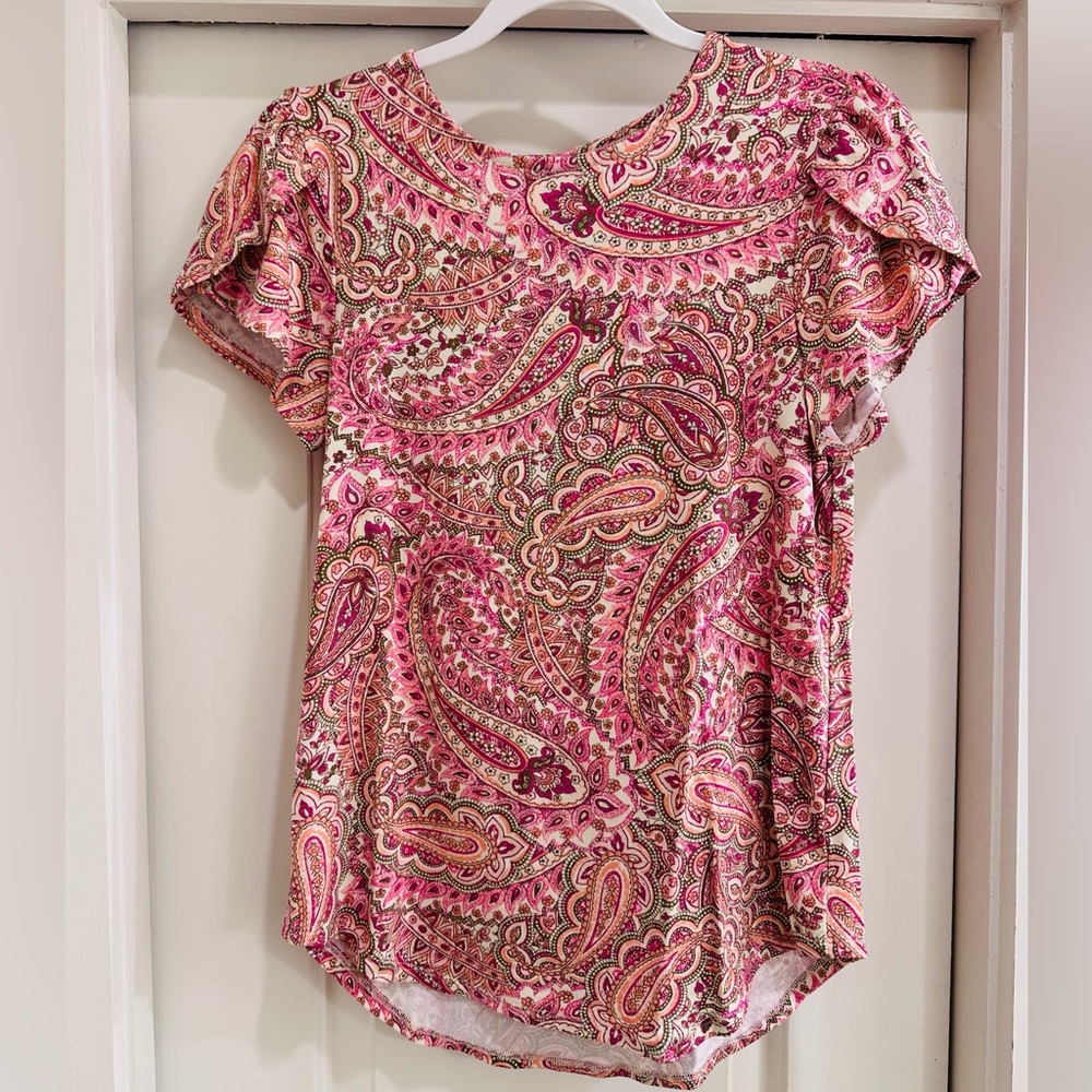Cupio Pink Paisley Blouse